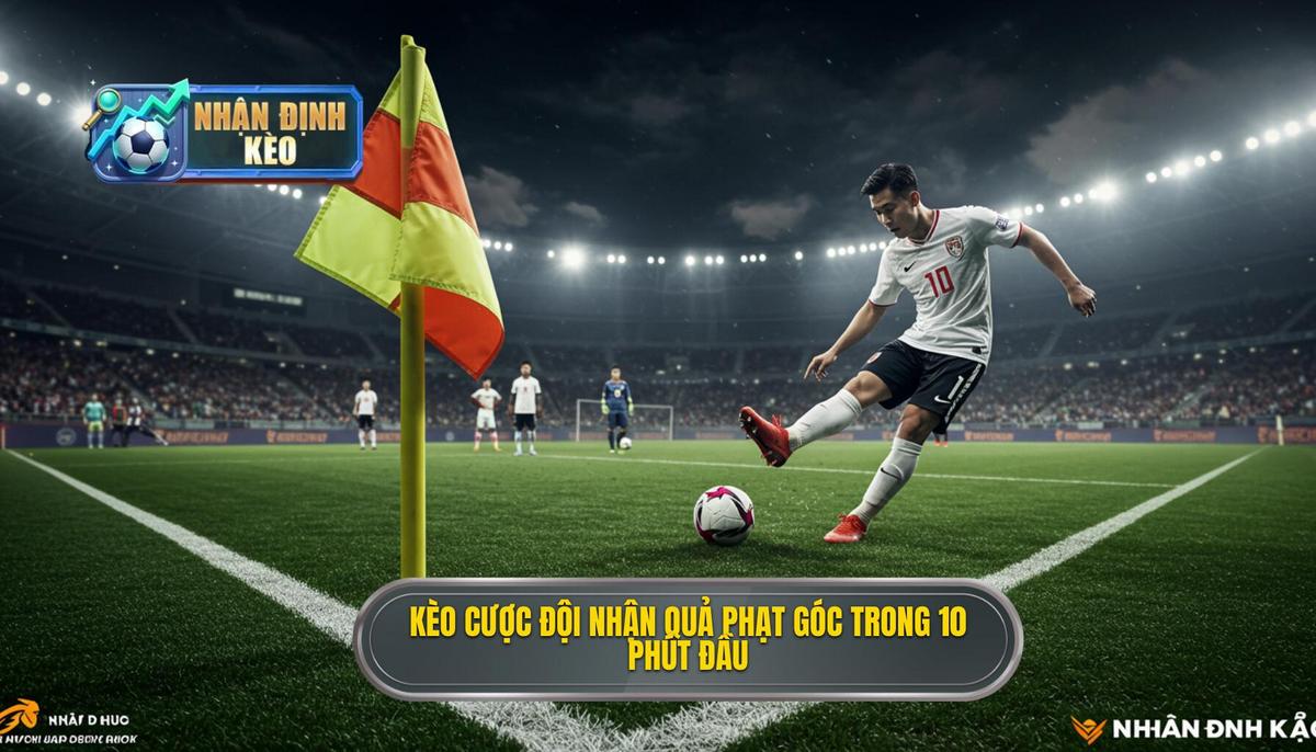 Kèo cược đội nhận quả phạt góc trong 10 phút đầu