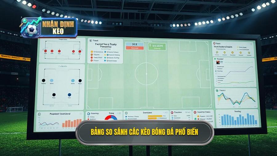 Bảng so sánh các loại kèo phổ biến trong soi kèo bóng đá